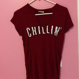 Burgundy chillin' shirt